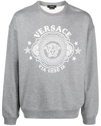 Versace Medusa Badge Sweatshirt - Gray