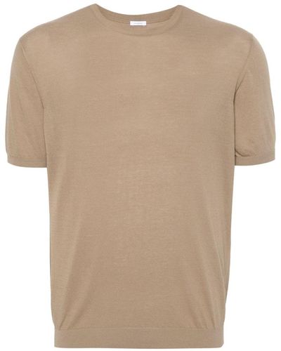 Malo Short Sleeve Crew-Neck Sweater - Natural