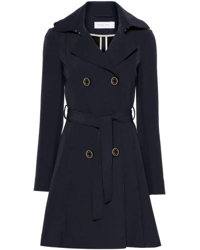 Patrizia Pepe Double-breasted Trench Coat - Blue