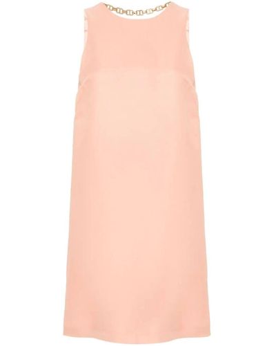 Twin Set Straight Short Dress - Pink