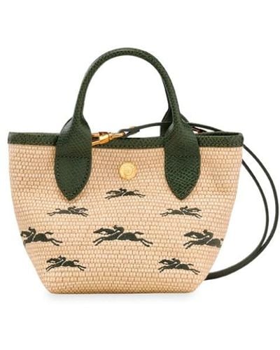 Longchamp `Le Panier Pliage` Extra Small Handbag - Metallic