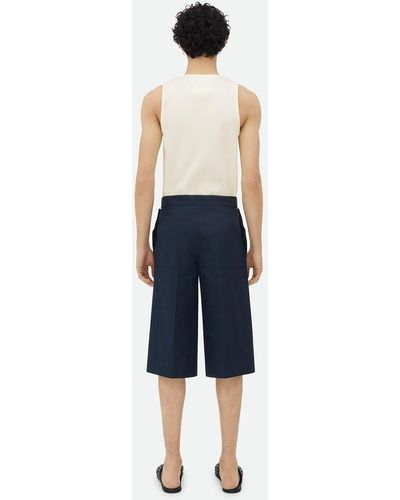 Bottega Veneta Shorts In Cotone - Blu