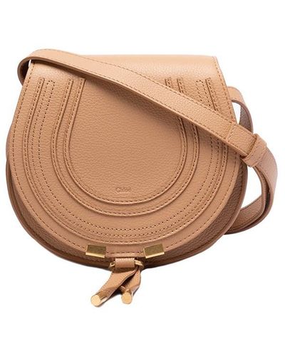 Chloé `Marcie` Small Saddle Bag - Natural