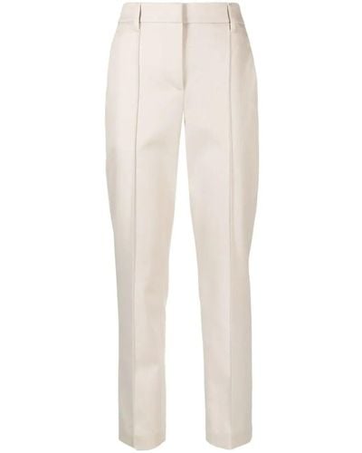 Brunello Cucinelli High Waist Cigarette Pants - White