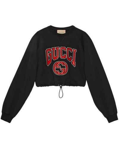 Gucci Logo-appliqué Sweatshirt - Black