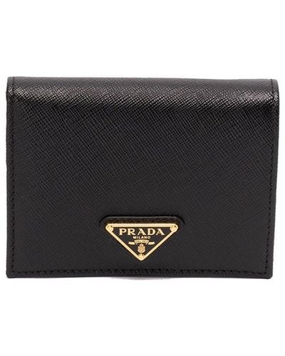 Prada Small Saffiano Leather Wallet - Black