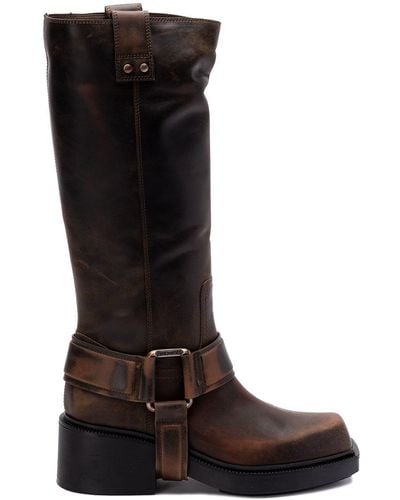Vic Matié `Saddle` Ankle Boots - Black