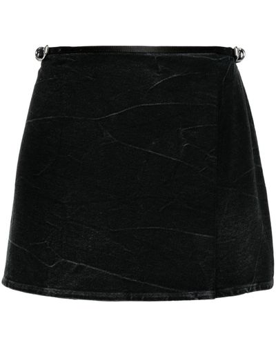 Givenchy Voyou Denim Mini Skirt - Black