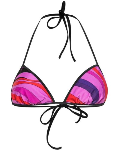 Emilio Pucci Iride-print Bikini Top - Pink