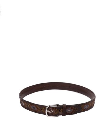 Orciani `blade Ottawa` Leather Belt - Brown
