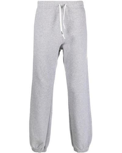 Autry Logo-embroidered Cotton Track Trousers - Grey