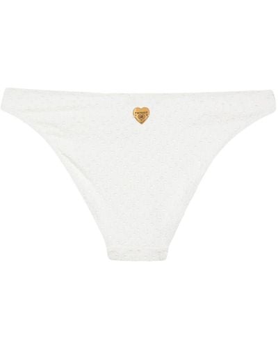 Twin Set Bikini Slip - Bianco