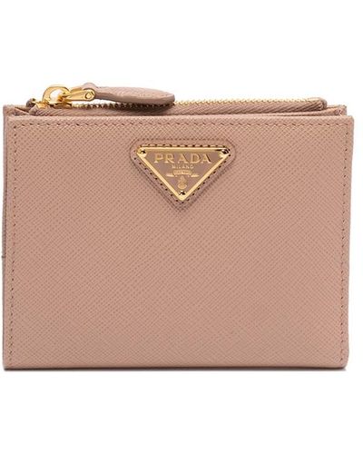 Prada Small Saffiano Leather Wallet - Pink