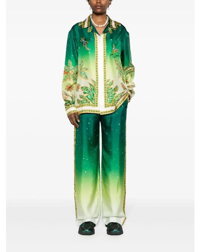 Casablanca Printed Pants - Verde