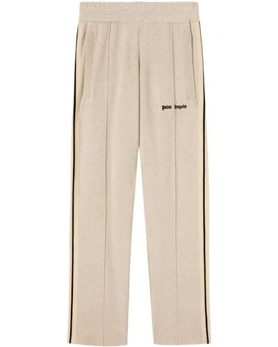 Palm Angels `Classic Logo` Knit Track Trousers - Natural