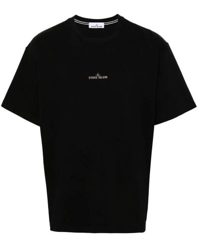 Stone Island Back-print T-shirt Clothing - Black