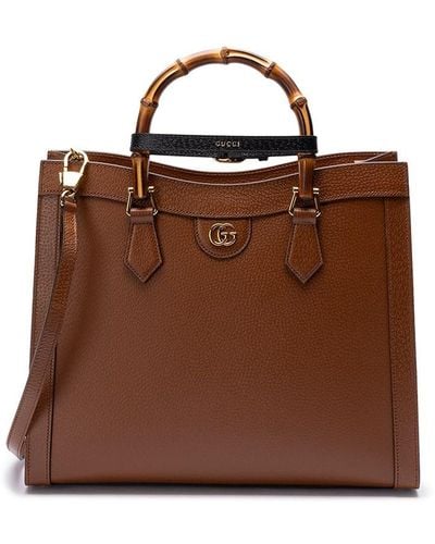 Gucci ` Diana` Medium Tote Bag - Brown
