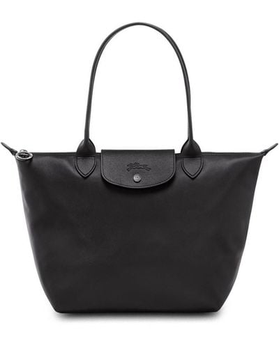 Longchamp Leather Tote Bag - Black