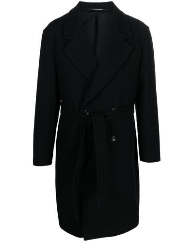 Tagliatore Double-breast Wool-blend Coat - Black