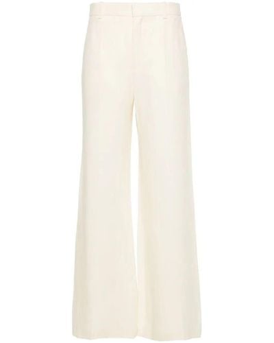 Chloé Linen Flared Pants - White