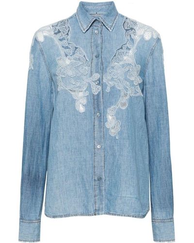 Ermanno Scervino Denim Shirt - Blue