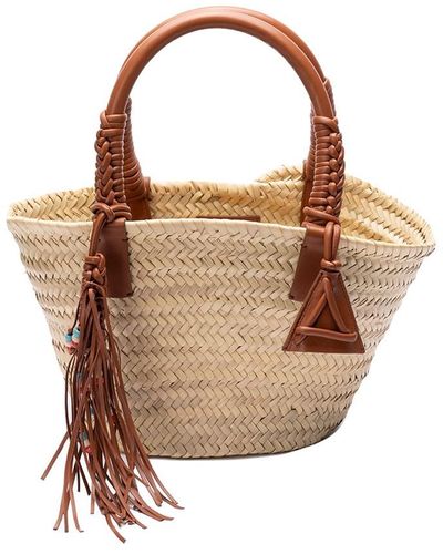 Alanui `Icon` Small Basket Bag - Brown