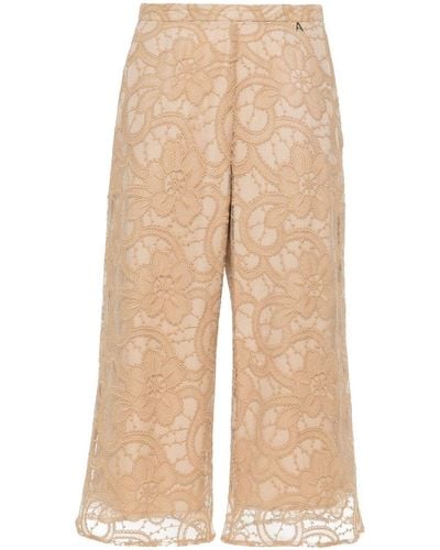 Twin Set `actitude` Cropped Trousers - Natural