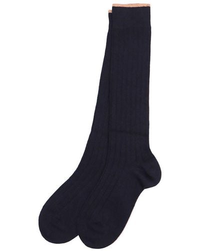 Brunello Cucinelli Rib Knit Socks - Blue