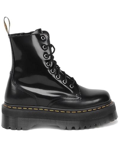 Dr. Martens `Jadon` Leather Platform Boots - Black