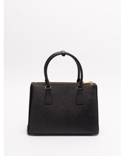 Prada Medium ` Galleria` Saffiano Leather Handbag - Nero