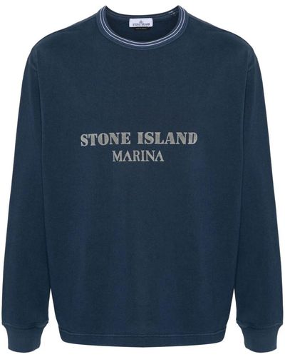 Stone Island Marina Cotton T-Shirt - Blue
