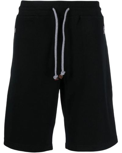 Brunello Cucinelli Drawstring-waist Track Shorts - Black