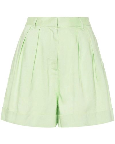 ANDAMANE `Rina` High-Waisted Shorts - Green