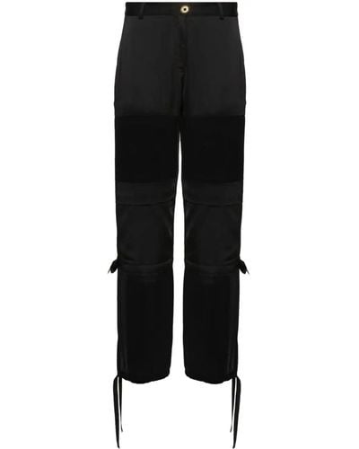 Pinko Priapo Trousers Satin Mat Clothing - Black