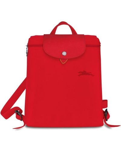 Longchamp `le Pliage Green` Medium Backpack - Red