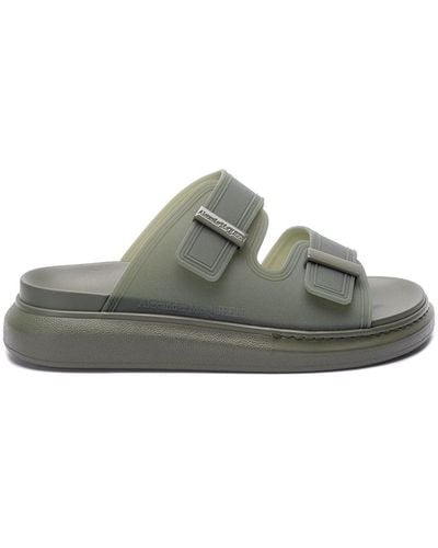 Alexander McQueen `Hybrid` Slide Sandals - Grey
