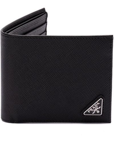 Prada Saffiano Leather Wallet - Gray