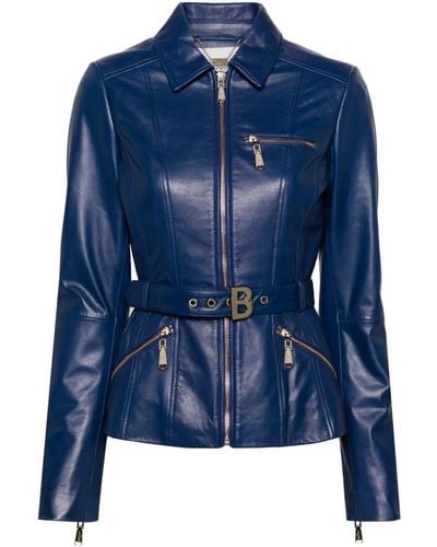 Blugirl Blumarine Leather Jacket - Blue
