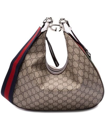 Gucci ` Attache` Medium Shoulder Bag - Brown