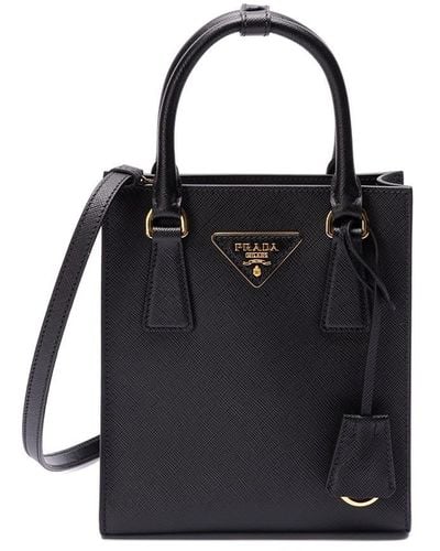 Prada Saffiano Leather Handbag - Black