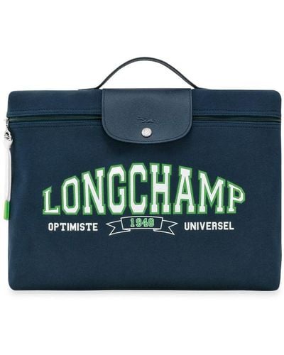 Longchamp `le Pliage Université` Small Briefcase - Blue