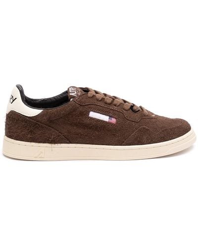 Autry `Flat` Low-Top Sneakers - Brown