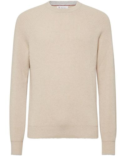 Brunello Cucinelli Ribbed-knit Cashmere Sweater - Multicolor