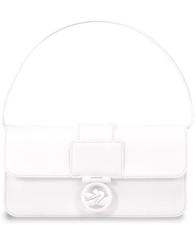 Longchamp `Box-Trot Colors` Medium Baguette Bag - White