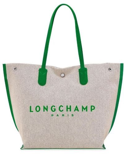 Longchamp `essential Toile` Large Tote Bag - Green