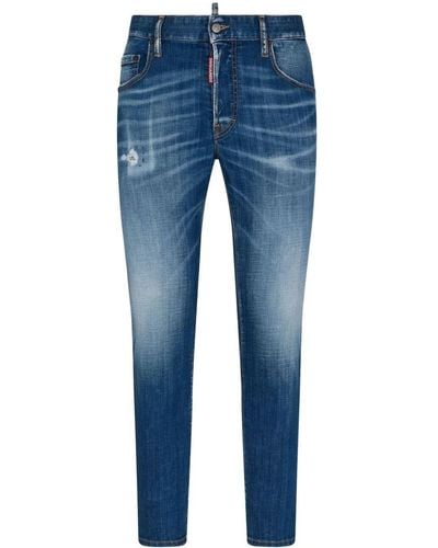 DSquared² Distressed Skinny Jeans - Blue