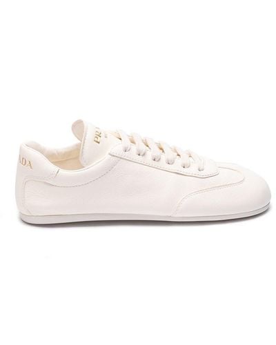 Prada Leather Sneakers - White
