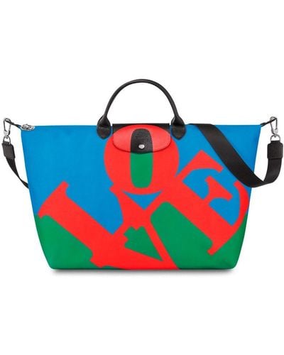 Longchamp ` X Bob` Travel Bag - Blue