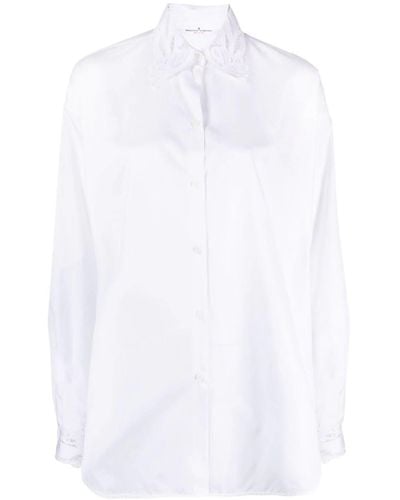 Ermanno Scervino Lace-detailing Cotton Shirt - White