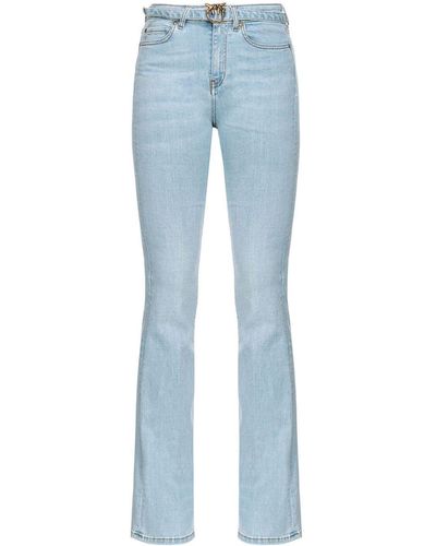 Pinko Love Bird Belted Skinny Jeans - Blue